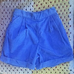 Kellys Kids High Waisted 1940s Style Pleated Cords Royal Blue All Year S…